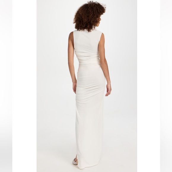 Christopher Esber White Ruched Sheath Maxi Dress - Picture 2 of 12